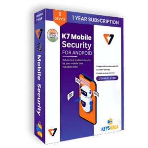 K7 Mobile Security Android license key for 1 Year 1 Device